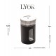 Porta Condimentos 80ml Preto De Vidro e Inox Com Tampa Dosadora